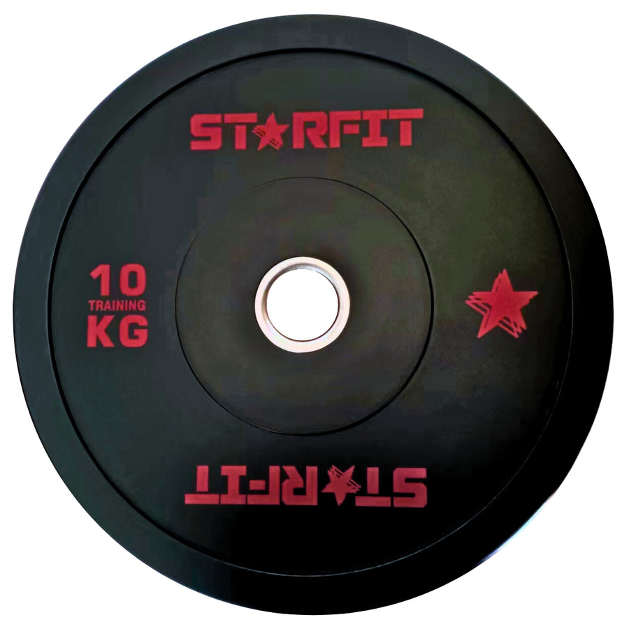 Par de discos bumper training de 10 kg en caucho de alta densidad