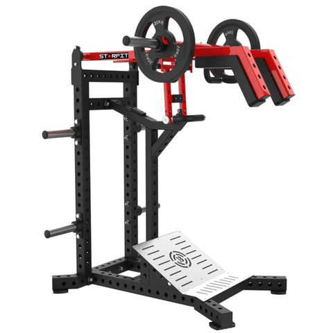Hack Squat Starfit Pro X con 4 soportes para discos olímpicos