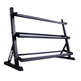 Rack metálico de 3 bandejas para 8 a 10 pares de mancuernas