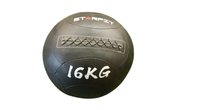 Wall Ball Pro de 16 kg con superficie blanda y densa para lanzamientos a muro